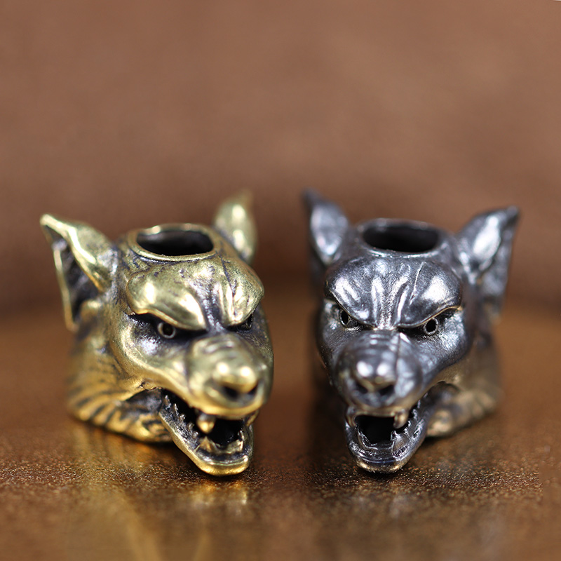 Wolf Jewelry & Watches Tampa - Animal Wolf Warriors Hoofd Sculptuur Messing
