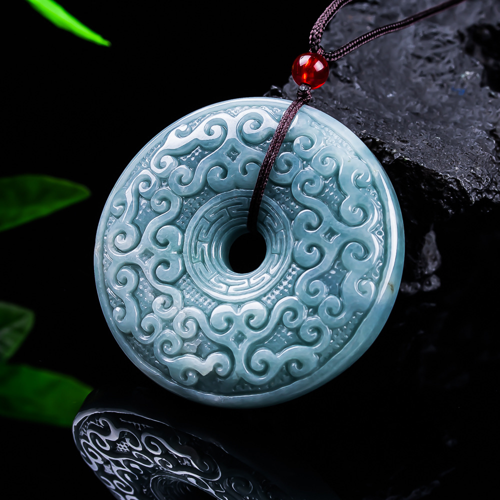 Jewelry & Watches Sp Z Oo Janów Lubelski - Natuurlijke Birmese Jadeïet Bloem Hanger Ketting