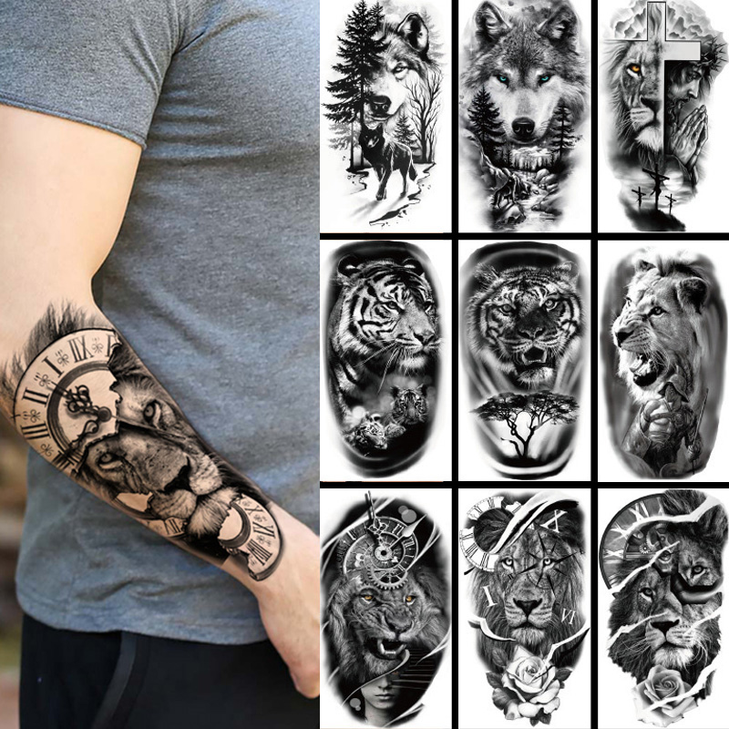 Wolf Jewelry & Watches Tampa - Waterdichte Tijdelijke Tattoo Sticker Bos Grote