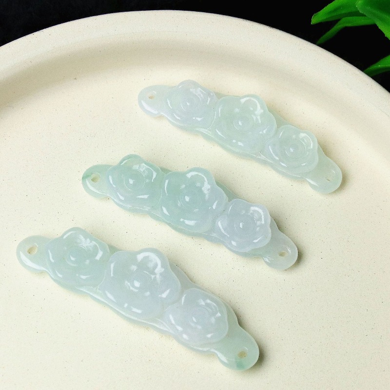 Jewelry & Watches Sp Z Oo Janów Lubelski - 1pc Natuurlijke Jadeïet Smaragd Bloem Handkaart