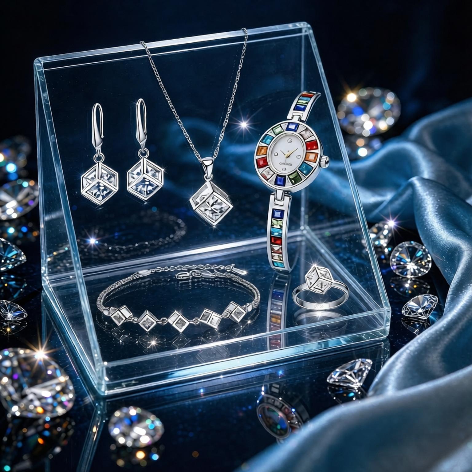 Best Jewelry Watches For Women - Luxe 925 Sterling Zilver Geometrische Kristal