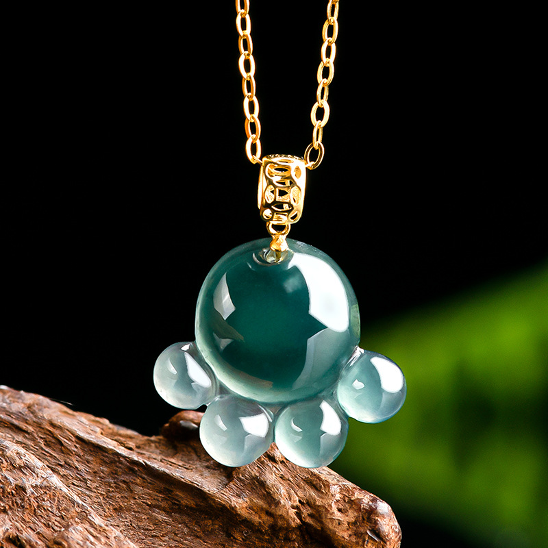 Jewelry & Watches Sp Z Oo Janów Lubelski - Natuurlijke echte smaragd blauw water jade