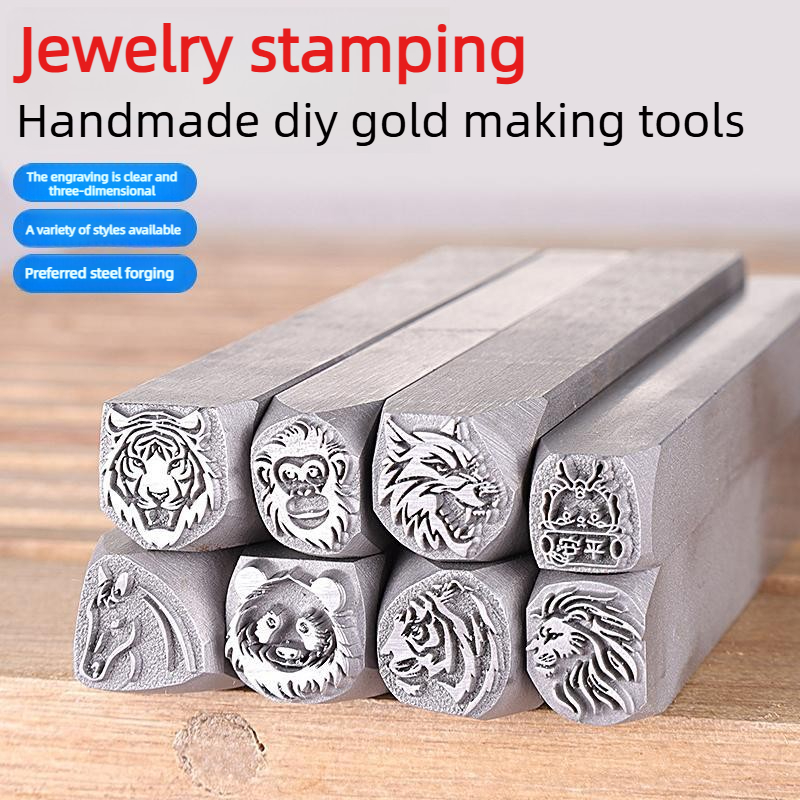 Wolf Jewelry & Watches Tampa - Stalen stempelpons met dierenkop, gravurevorm met
