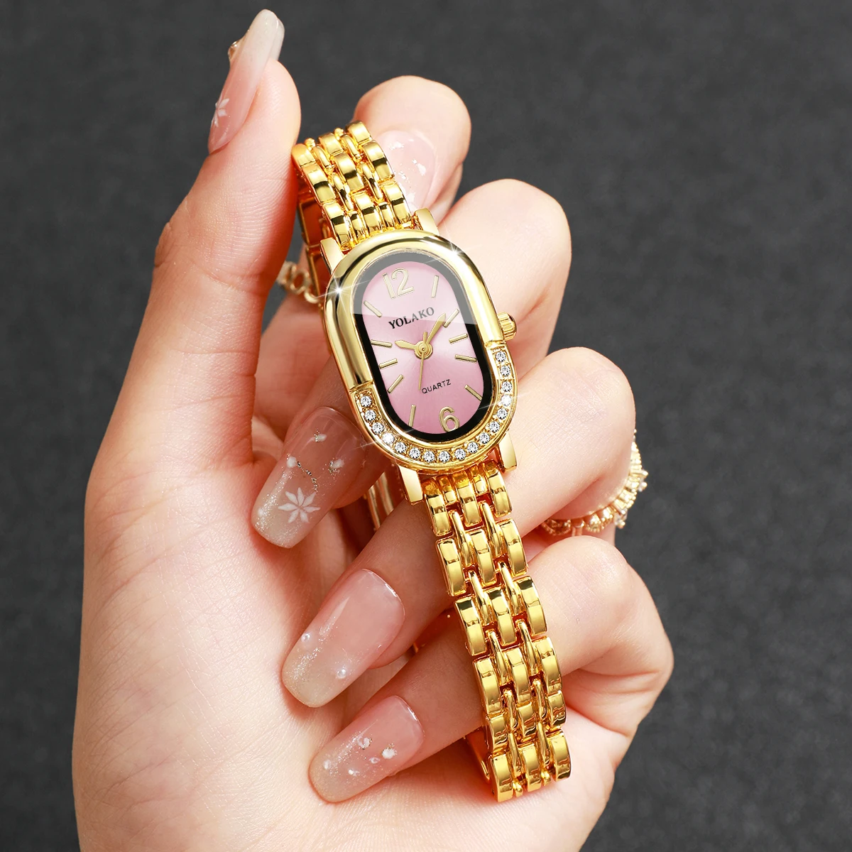 Luxe strass dames quartz horlo - Jewelry Watches Gold recensie en prijs