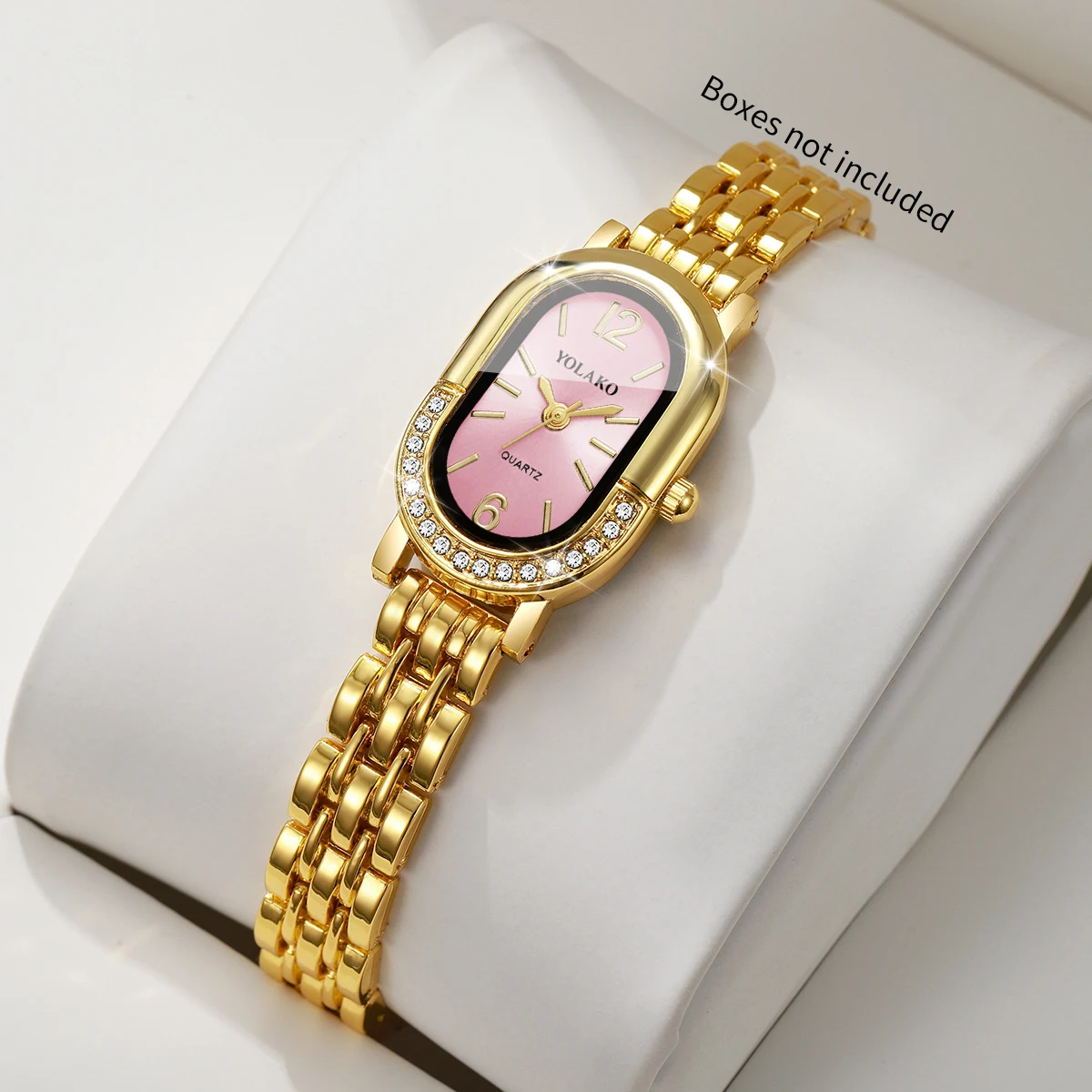 Luxe strass dames quartz horlo - Jewelry Watches Gold recensie en prijs