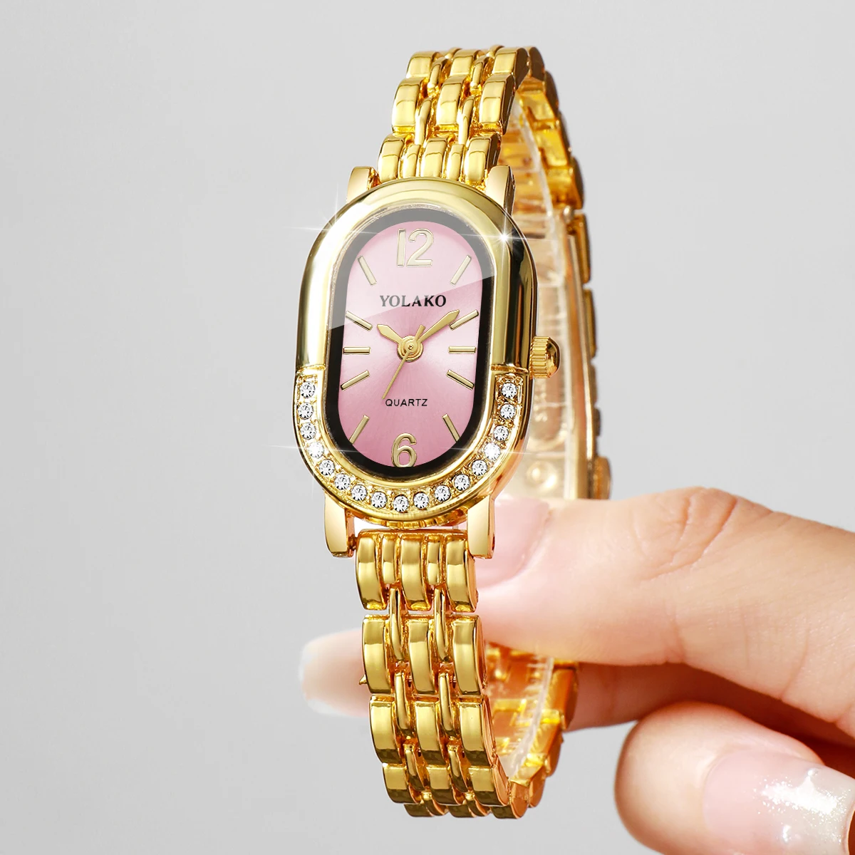Luxe strass dames quartz horlo - Jewelry Watches Gold recensie en prijs