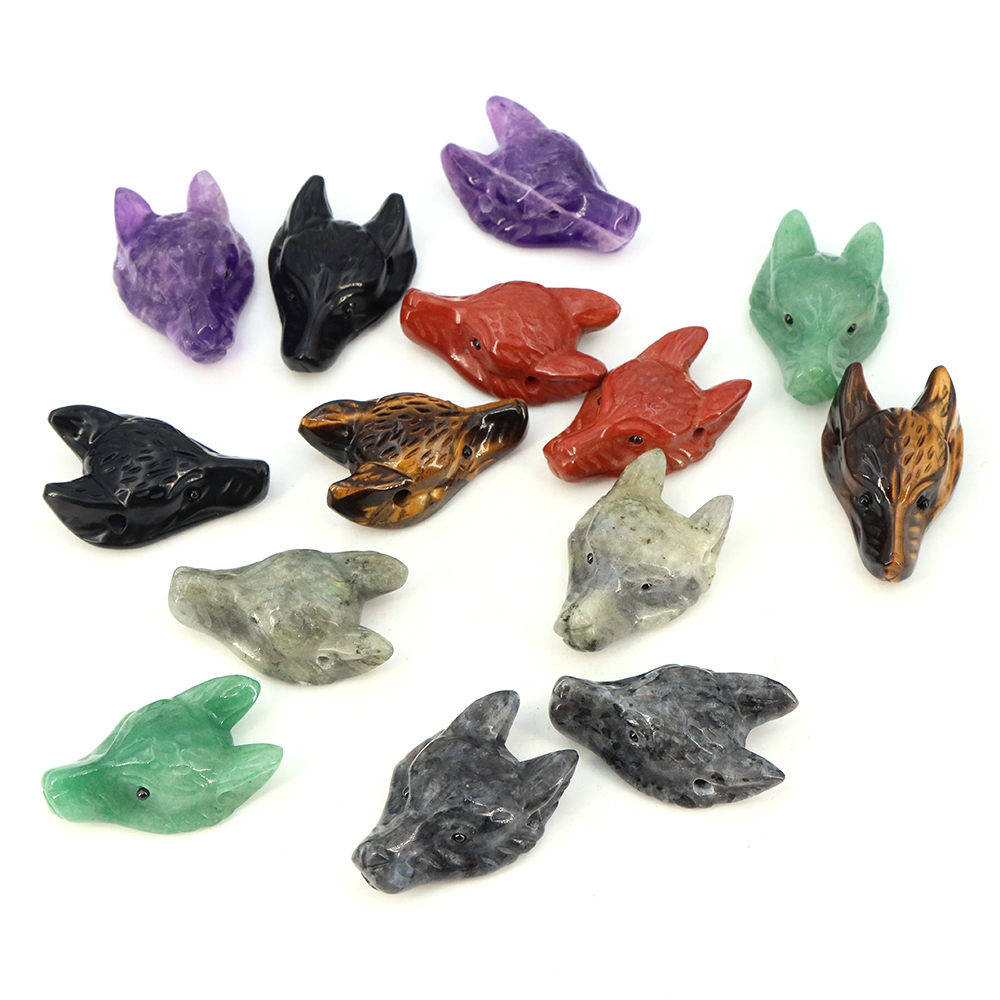 40mm Wolf Head Stone Hanger Na - Wolf Jewelry & Watches Tampa recensie en prijs