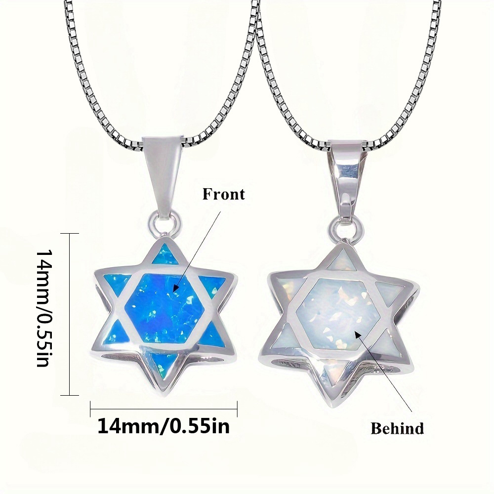 Davidster Opaal hanger ketting - Jewelry & Watches Sp Z Oo Janów Lubelski recensie en prijs