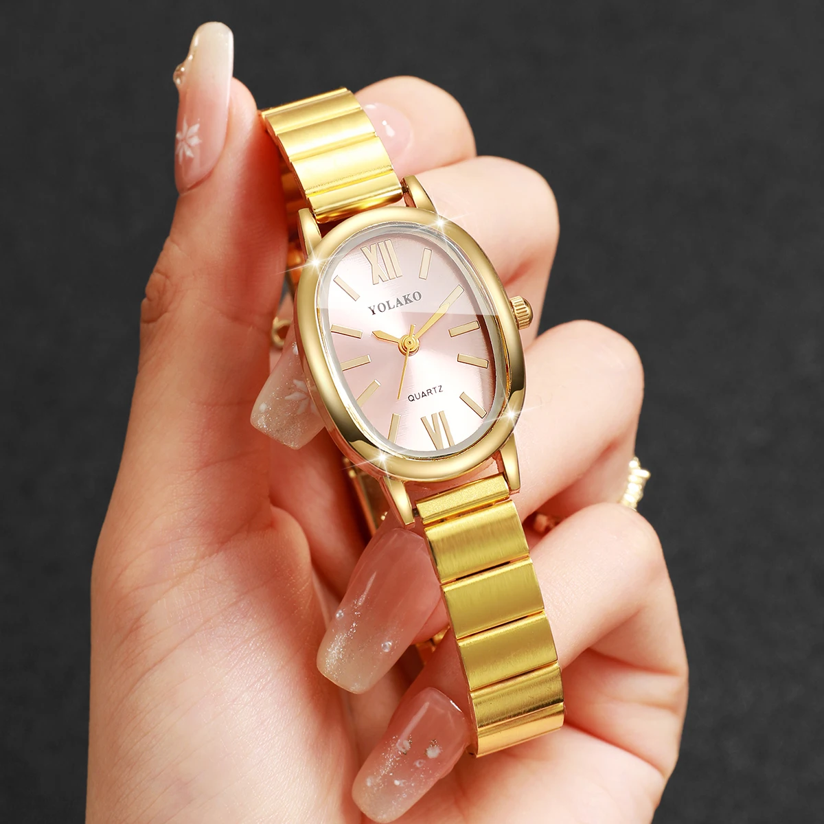 Elegante roze wijzerplaat dame - Jewelry Watches Gold recensie en prijs