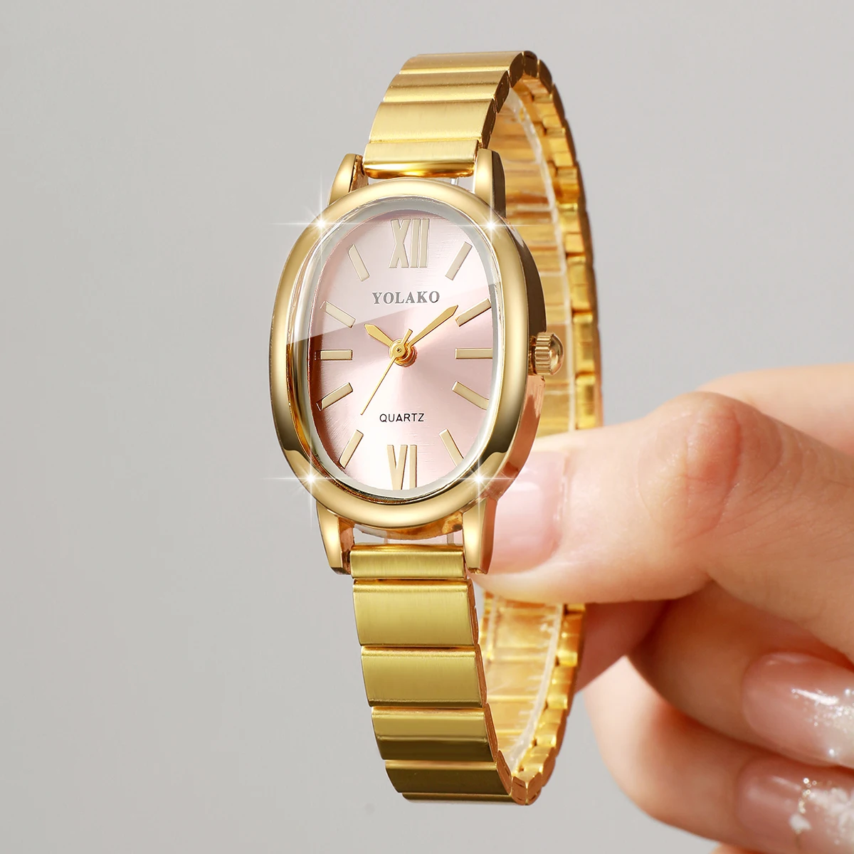 Elegante roze wijzerplaat dame - Jewelry Watches Gold recensie en prijs